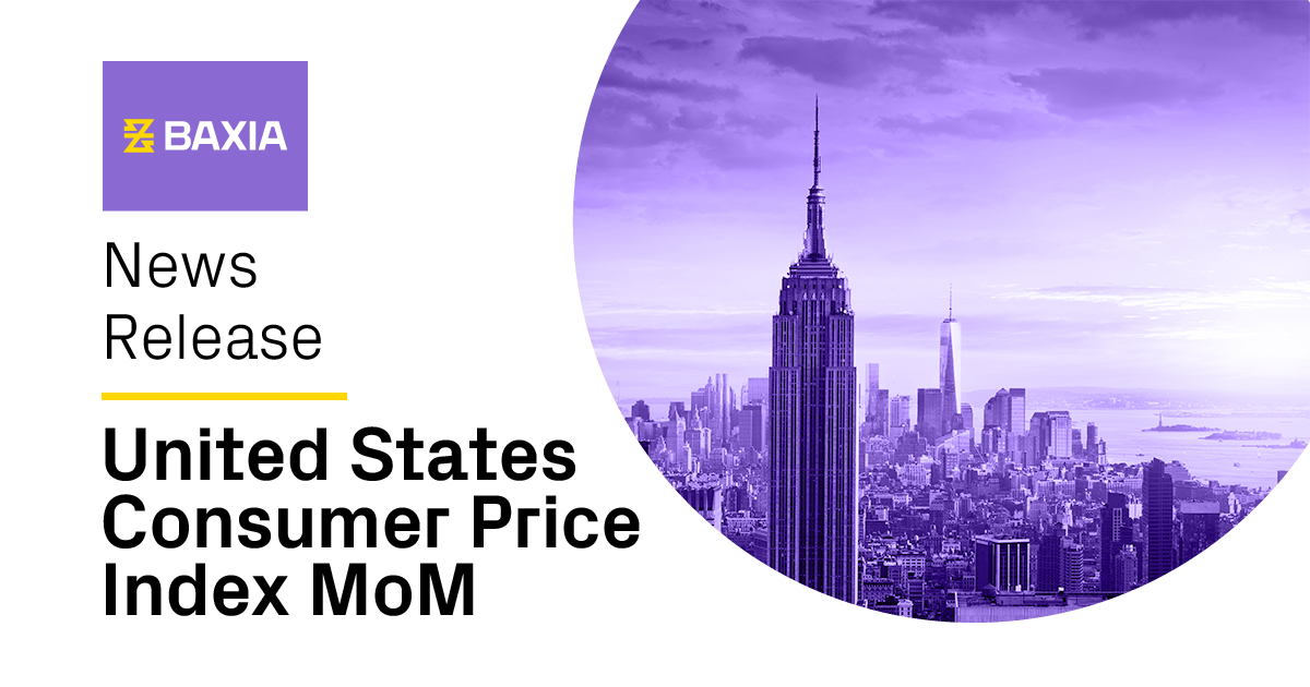 Baxia news release for United States consumer price index mom