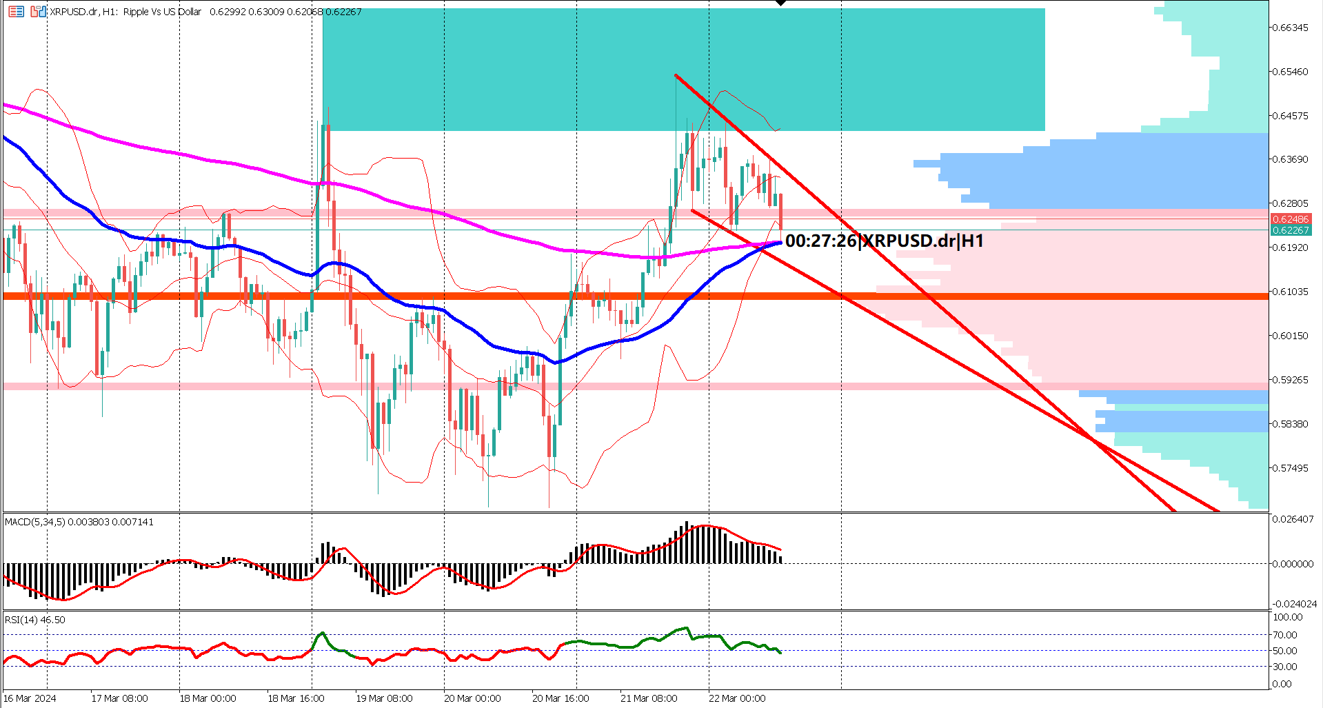 XRPUSD Bulls Face Resistance, Form Flag Pattern